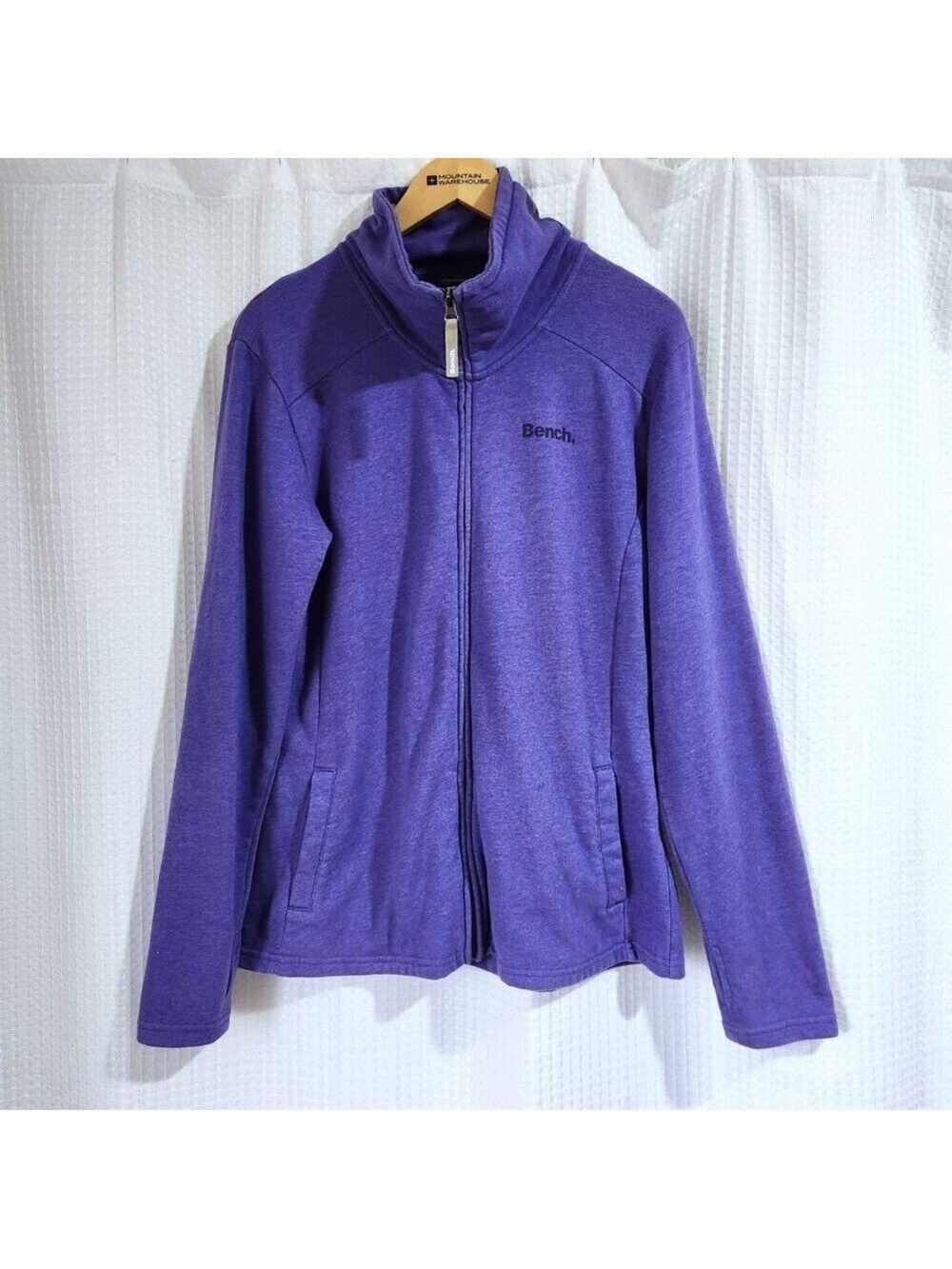 Bench Women’s Purple Mock Neck Full Zip Jacket Estimated Large, See Measurements